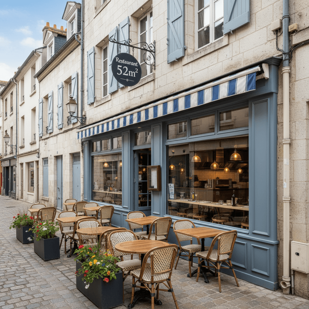 Restaurant 52m² à La Rochelle : terrasse - extraction - Image 1