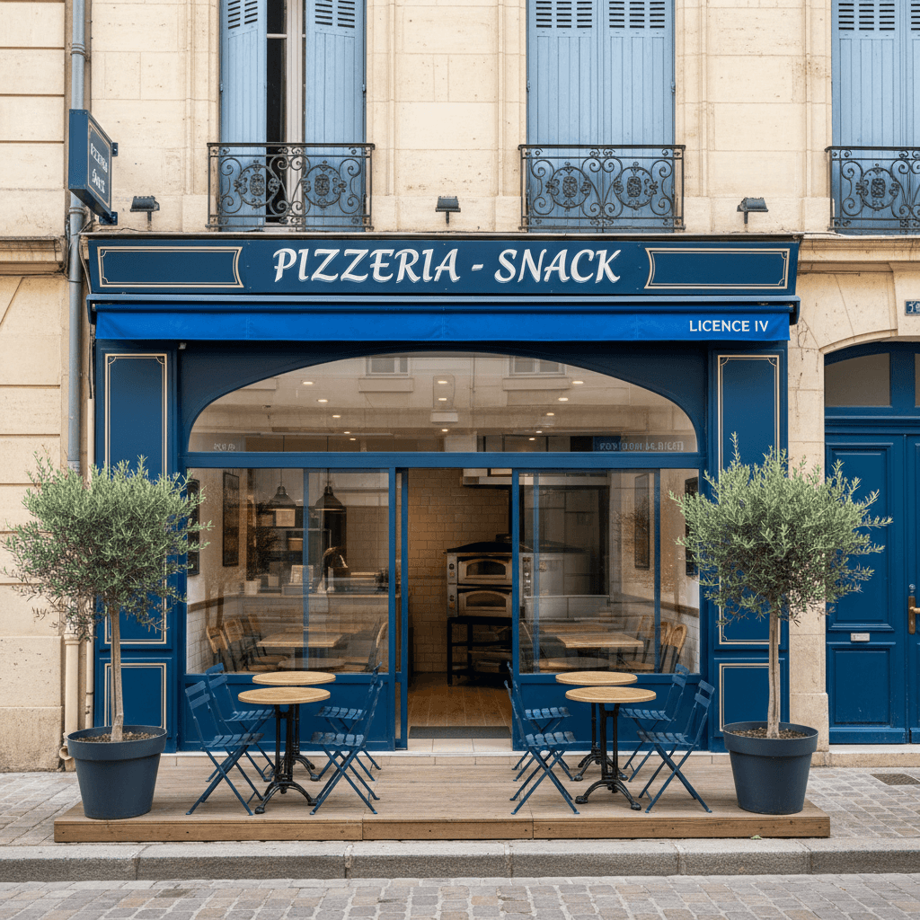 Fast-food 65m² à Grenoble : terrasse - licence IV
