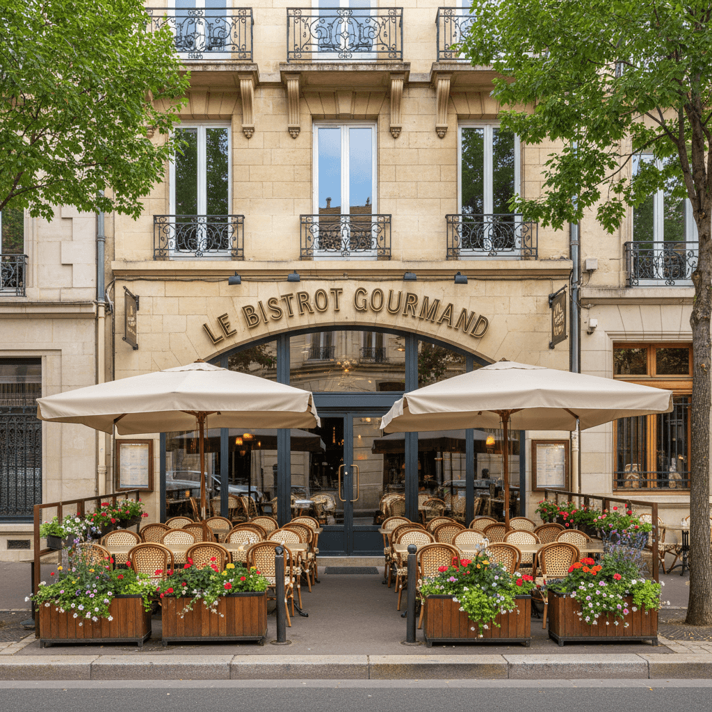 Restaurant 35 couverts à Villeurbanne : terrasse - extraction - Image 1