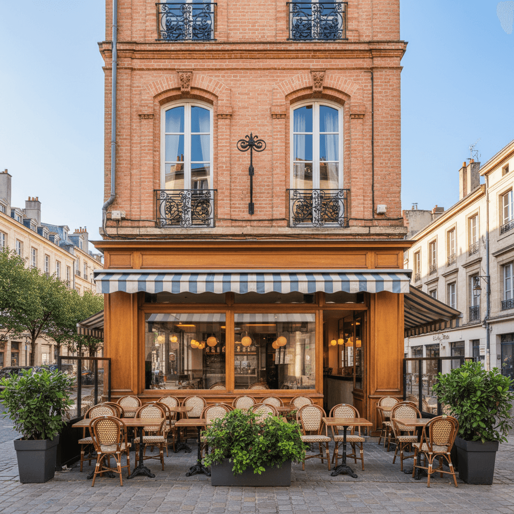 Restaurant 200m² à Toulouse : terrasse - extraction - Image 1