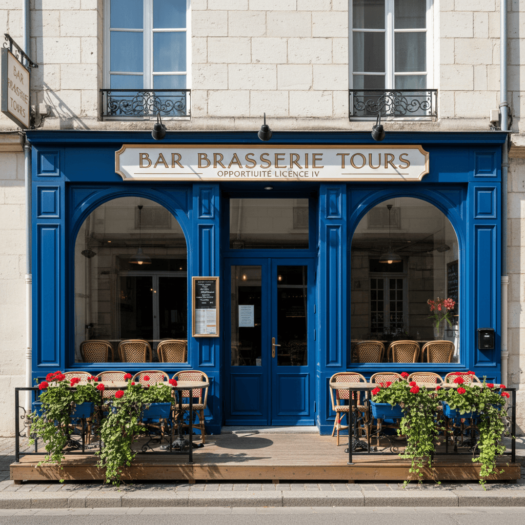 Bar-brasserie à Tours : terrasse - licence IV - Image 1