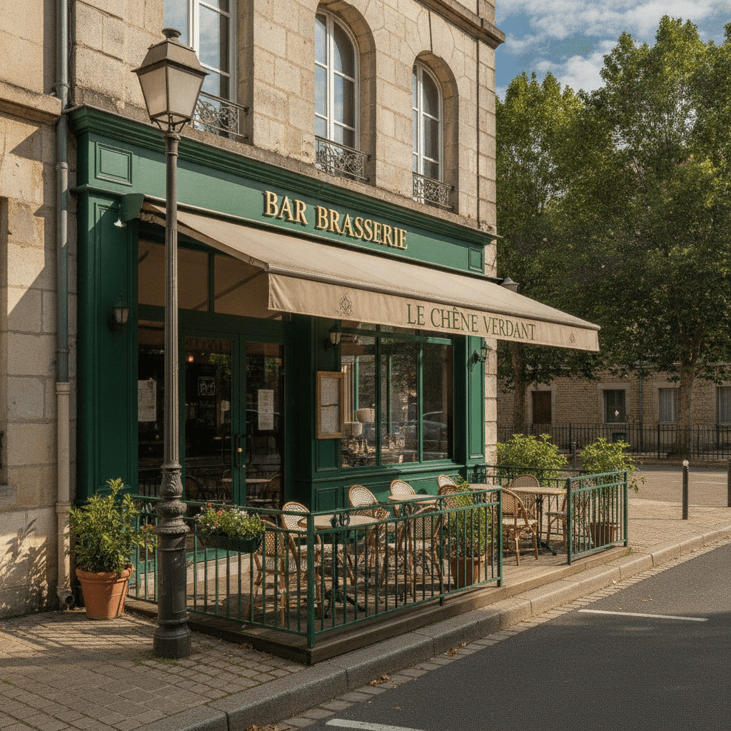 Bar-brasserie 250m² à Vire Normandie : terrasse - licence IV - Image 1