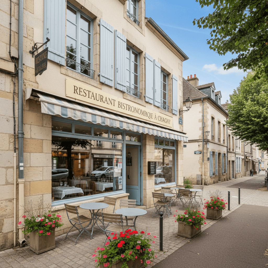 Restaurant à Chagny : terrasse - licence IV - Image 1