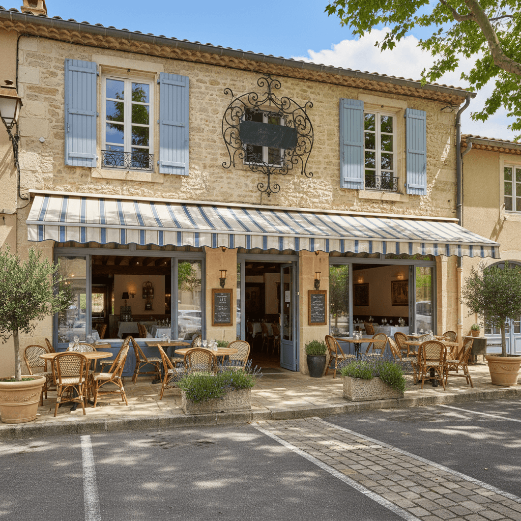 Restaurant à Robion : terrasse - licence IV - Image 1