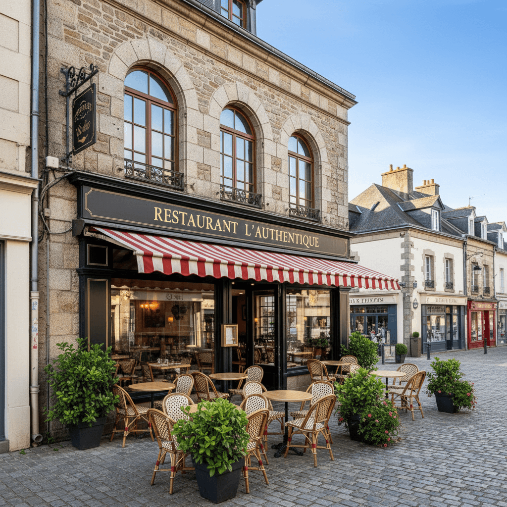 Restaurant à Saint-Brieuc : terrasse - extraction - Image 1
