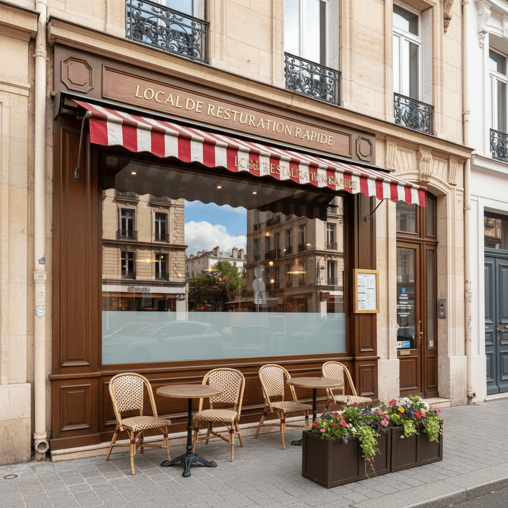Fast-food 20 couverts à Lyon : terrasse - licence IV