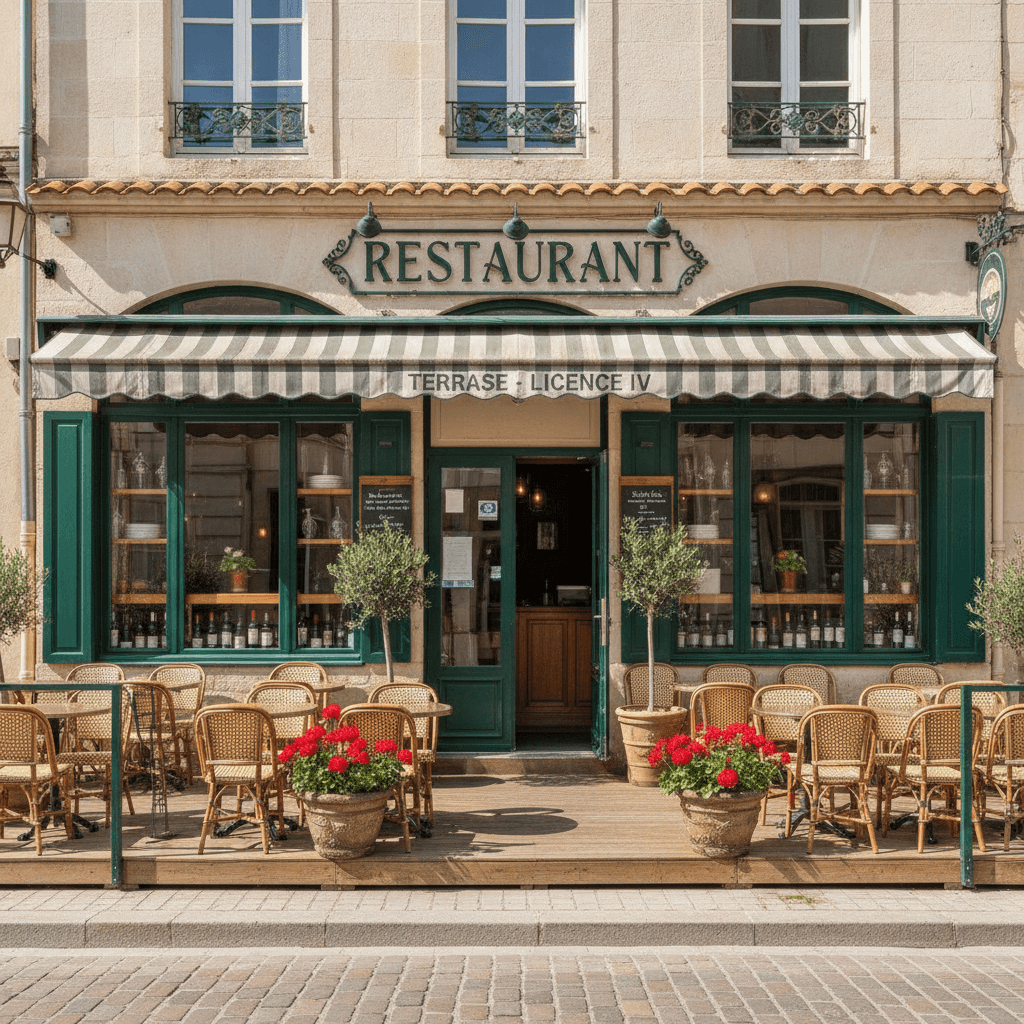 Restaurant 90m² à Pessac : terrasse - licence IV - Image 1
