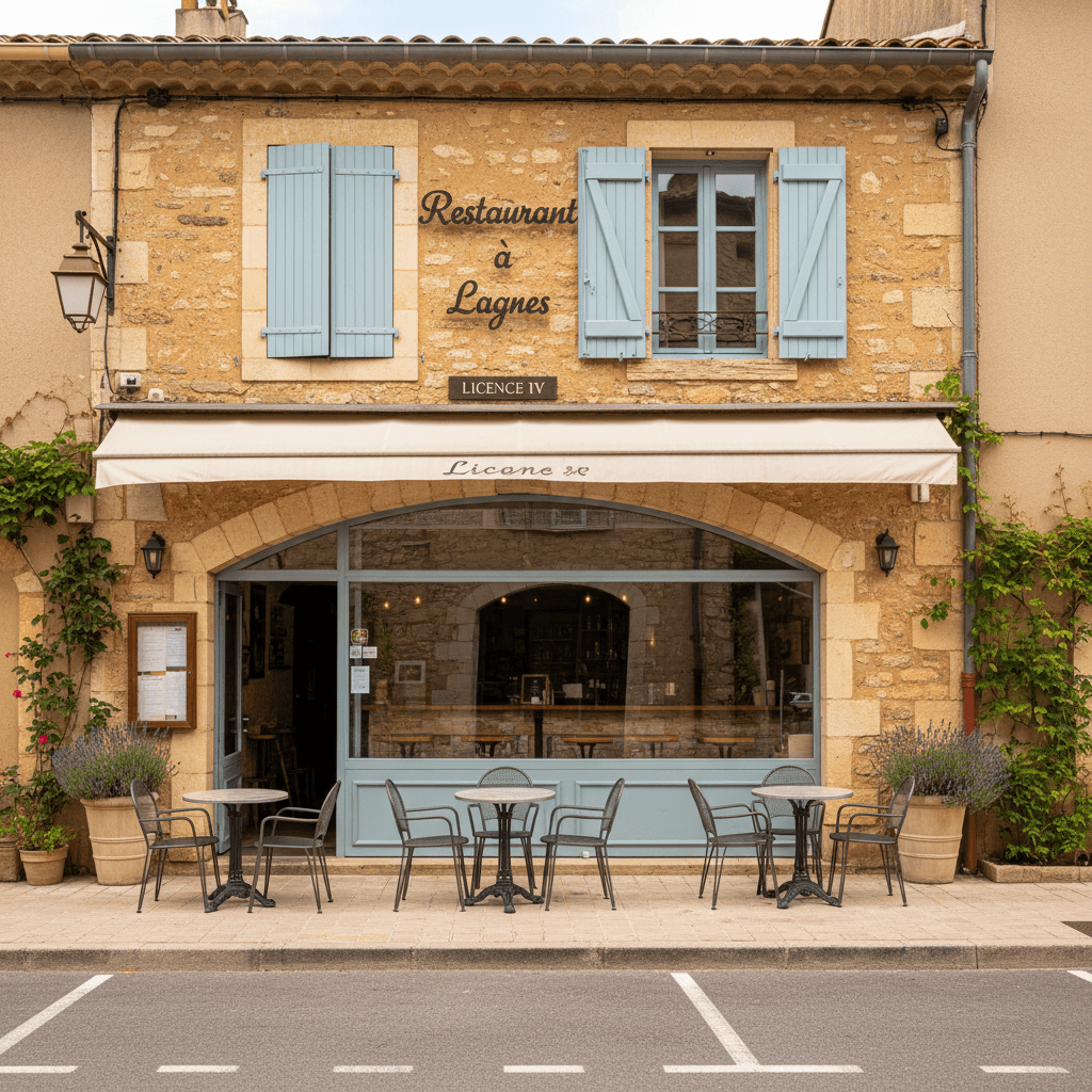 Restaurant à Lagnes : terrasse - licence IV - Image 1