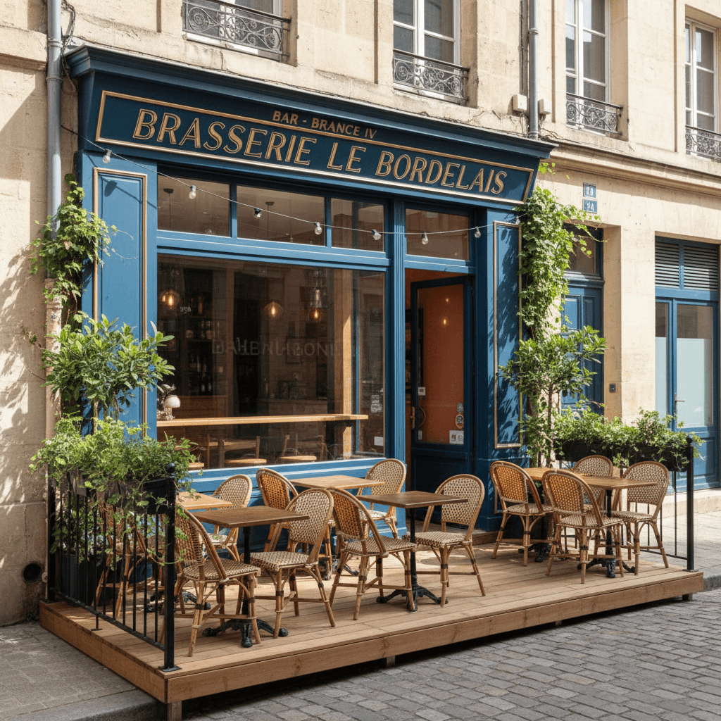 Bar-brasserie à Bordeaux : terrasse - licence IV