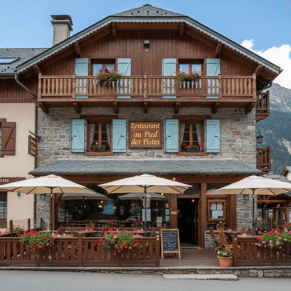 Restaurant 100m² à Albiez-Montrond : terrasse - extraction - Image 1