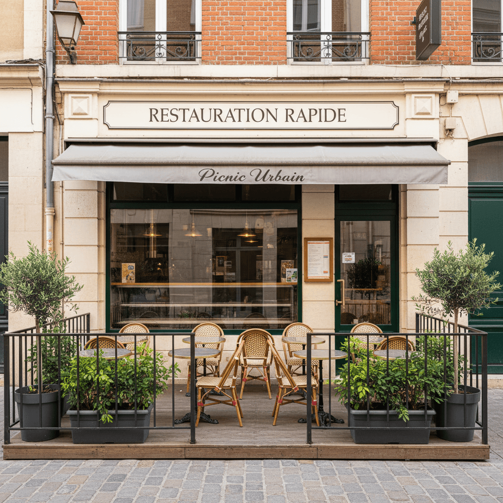 Fast-food 100m² à Toulouse : terrasse - licence IV