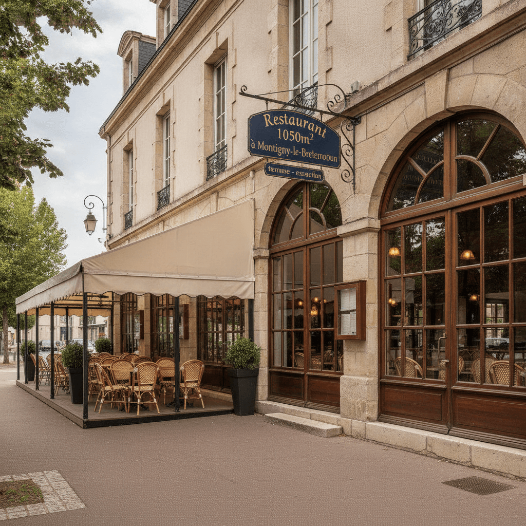 Restaurant 1050m² à Montigny-le-Bretonneux : terrasse - extraction - Image 1