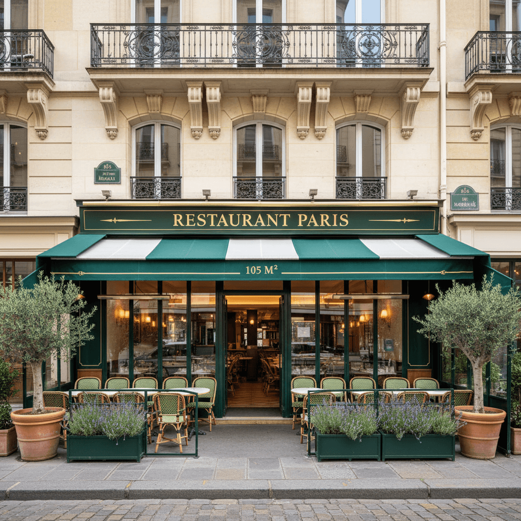 Restaurant 50 couverts à Paris : terrasse - licence IV