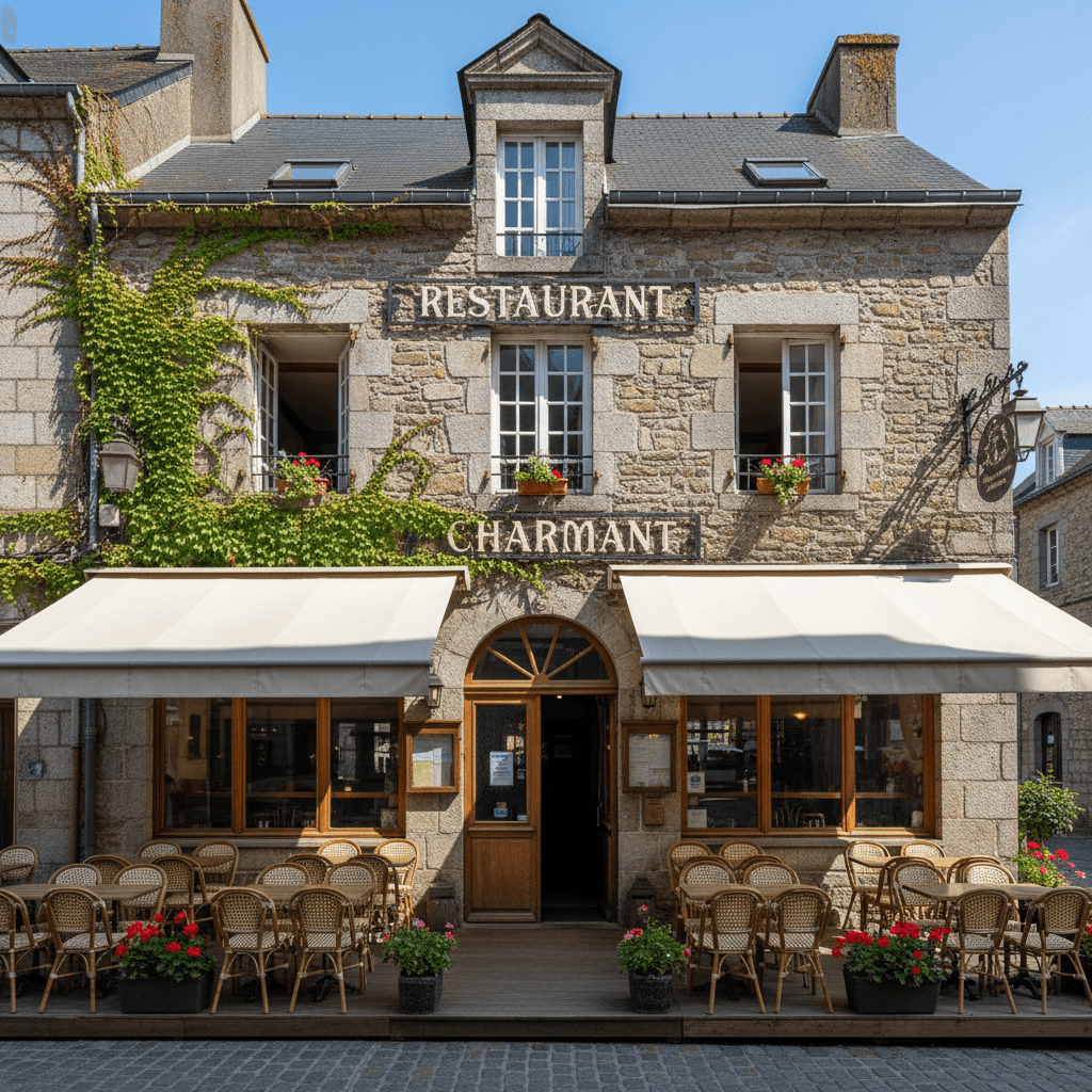 Restaurant à Quimper : terrasse - extraction - Image 1