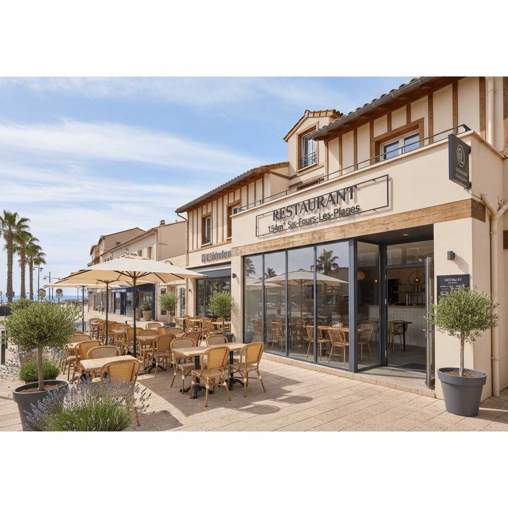 Restaurant 134m² à Six-Fours-Les-Plages : terrasse - licence IV - Image 1