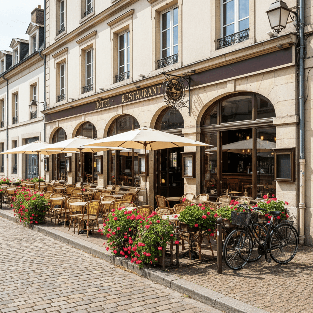 Restaurant à Saint-Germain-Du-Corbéis : terrasse - licence IV - Image 1