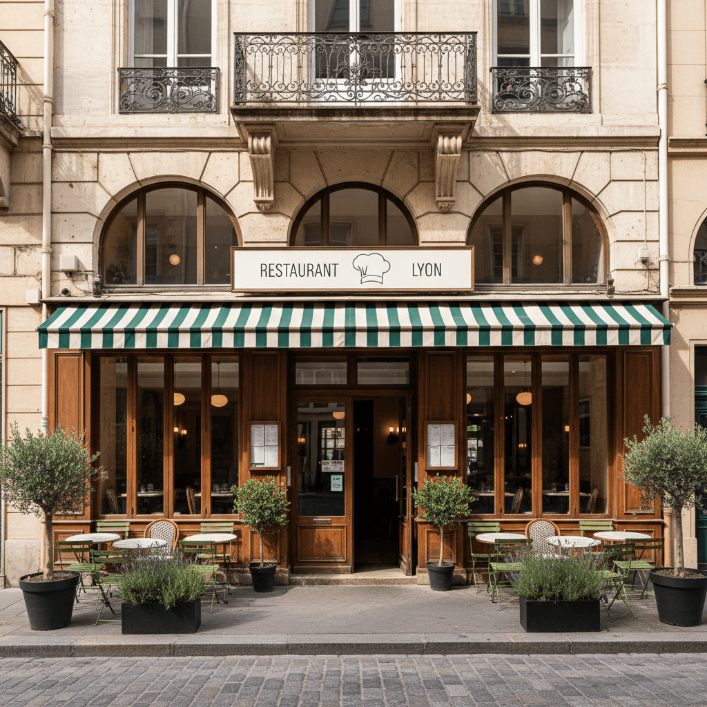 Restaurant lumineux à Lyon avec terrasse