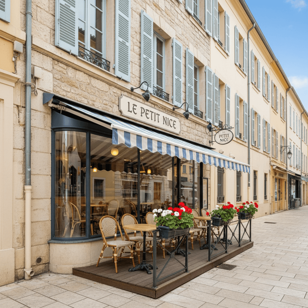 Snack 85m² à Nice : terrasse - extraction