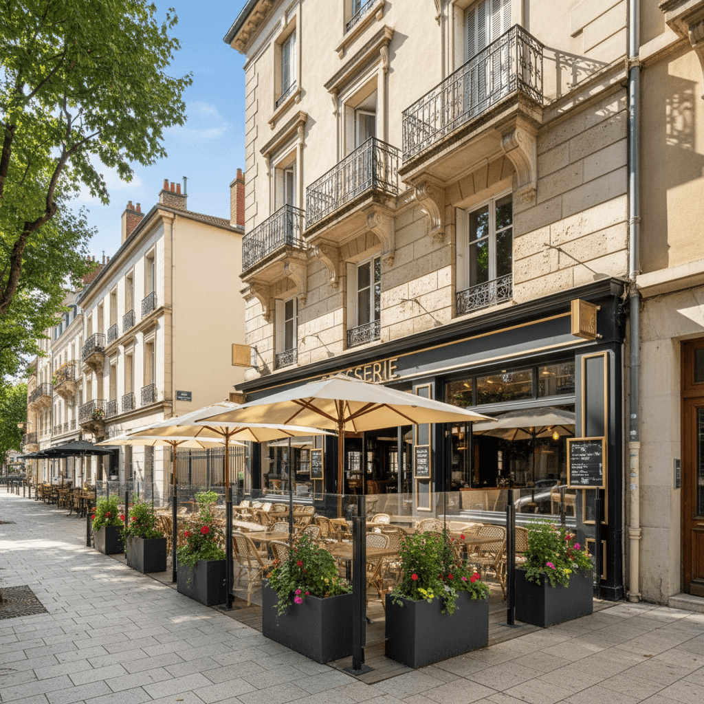 Bar-brasserie 250m² à Champagne-Au-Mont-D'Or : terrasse - licence IV - Image 1