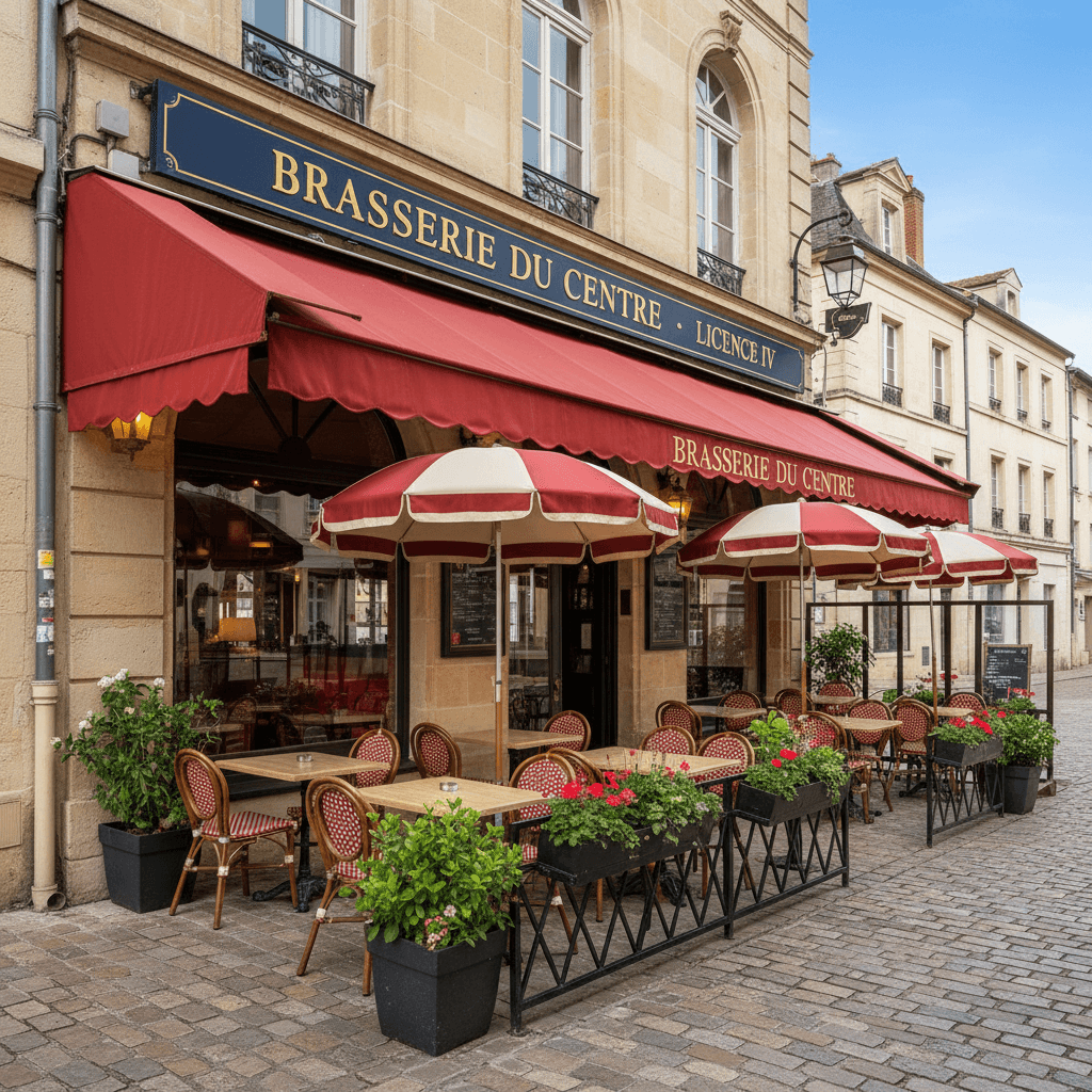 Bar-brasserie à Beaune : terrasse - licence IV