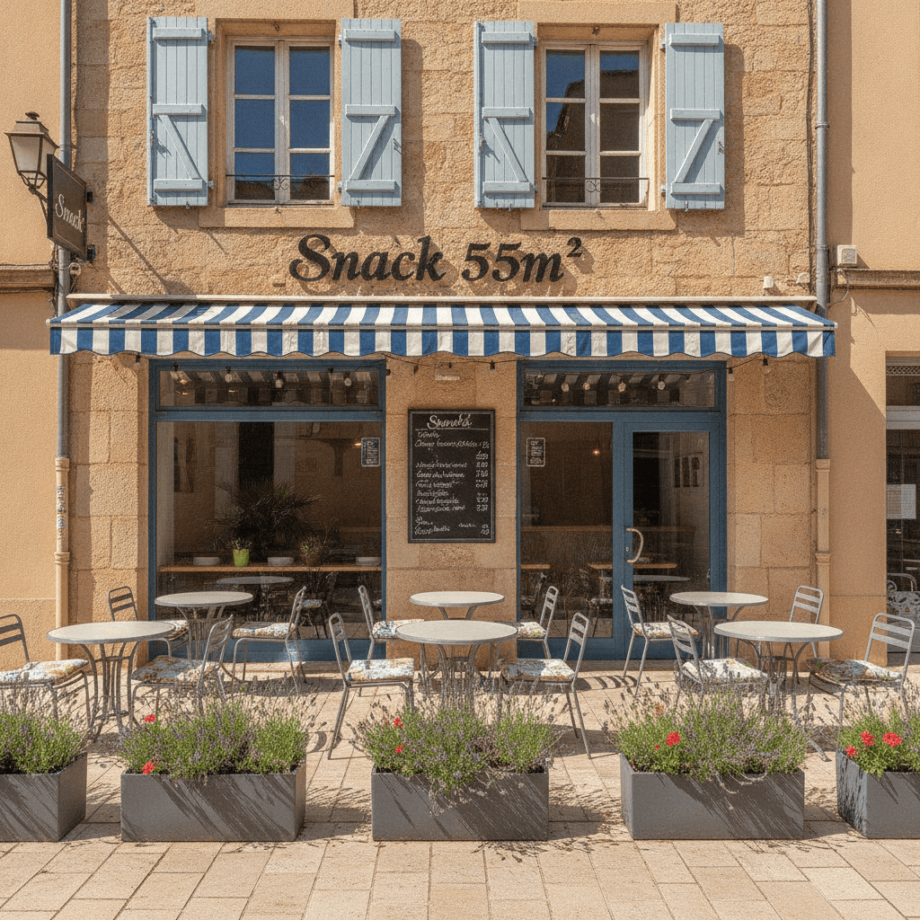 Snack 55m² à Toulon : terrasse