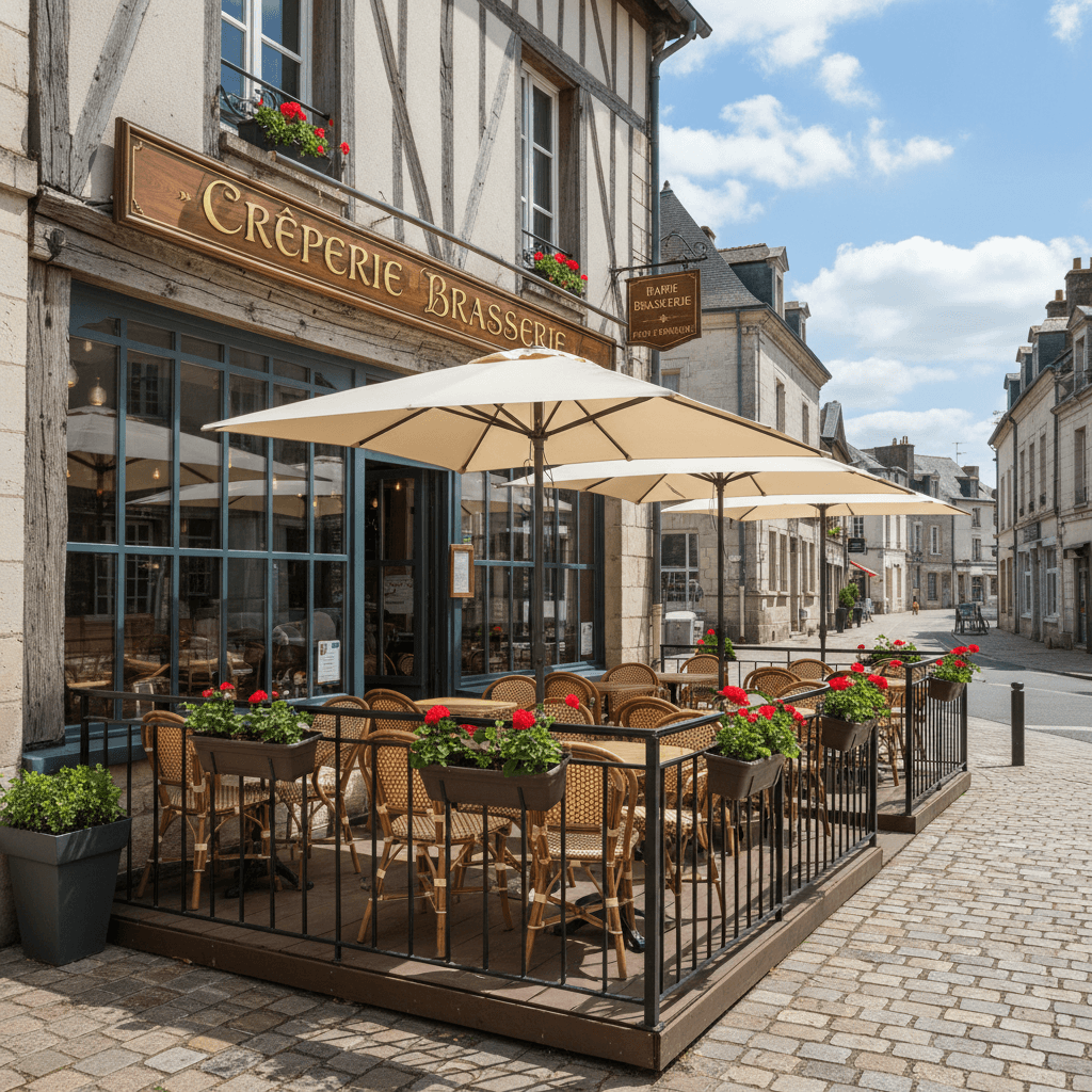 Bar-brasserie 360m² à Pont-L'Évêque : terrasse - licence IV - Image 1