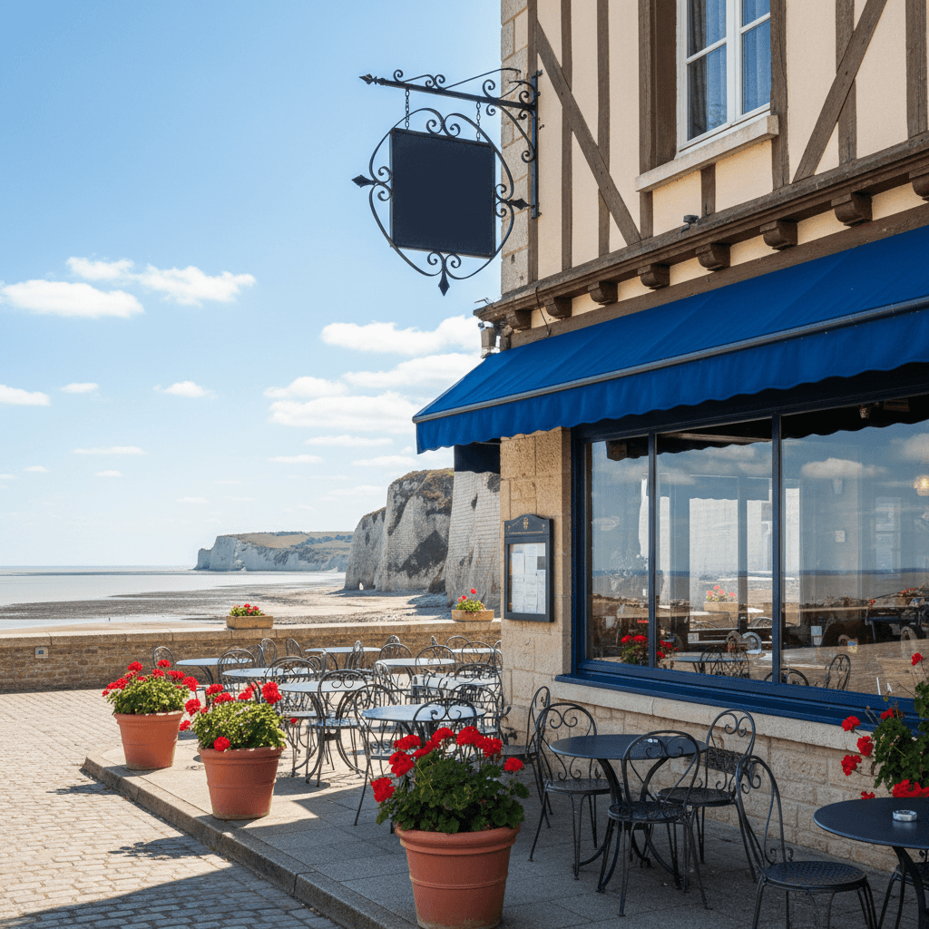 Bar-brasserie 170m² à Le Tréport : terrasse - licence IV - Image 1