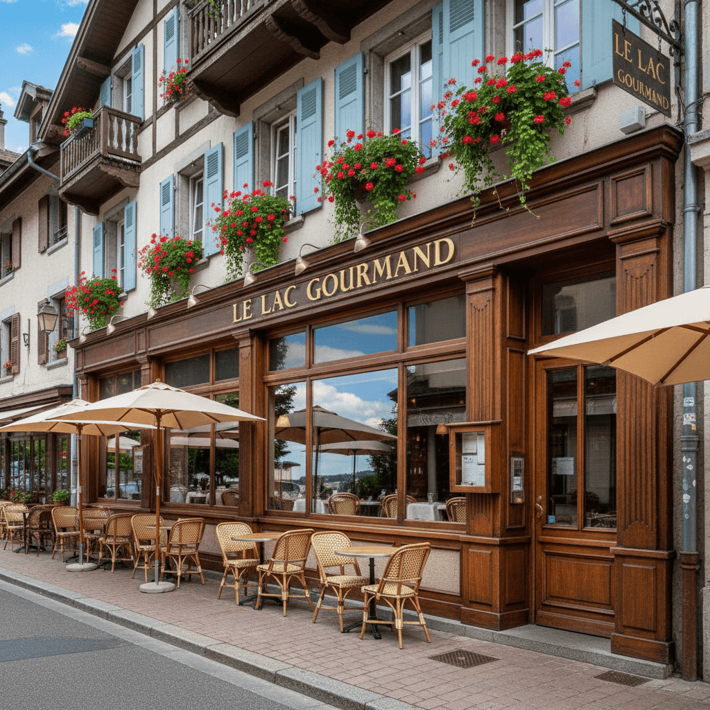 Restaurant 170m² à Évian-Les-Bains : terrasse - extraction - Image 1