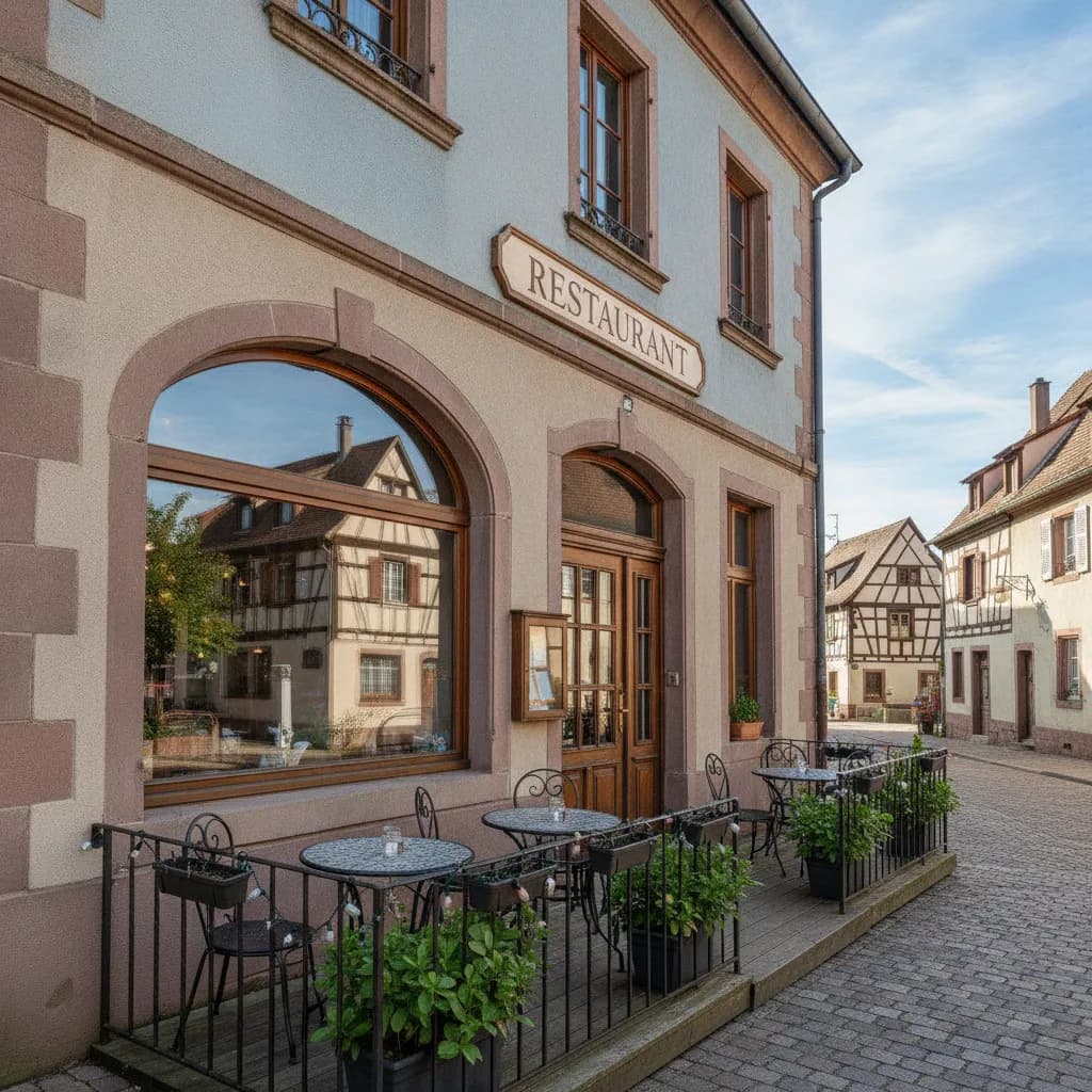 Restaurant 131m² à Furdenheim : terrasse - cuisine équipée - Image 1
