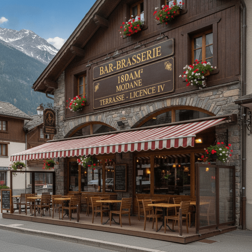Bar-brasserie 186m² à Modane : terrasse - licence IV - Image 1
