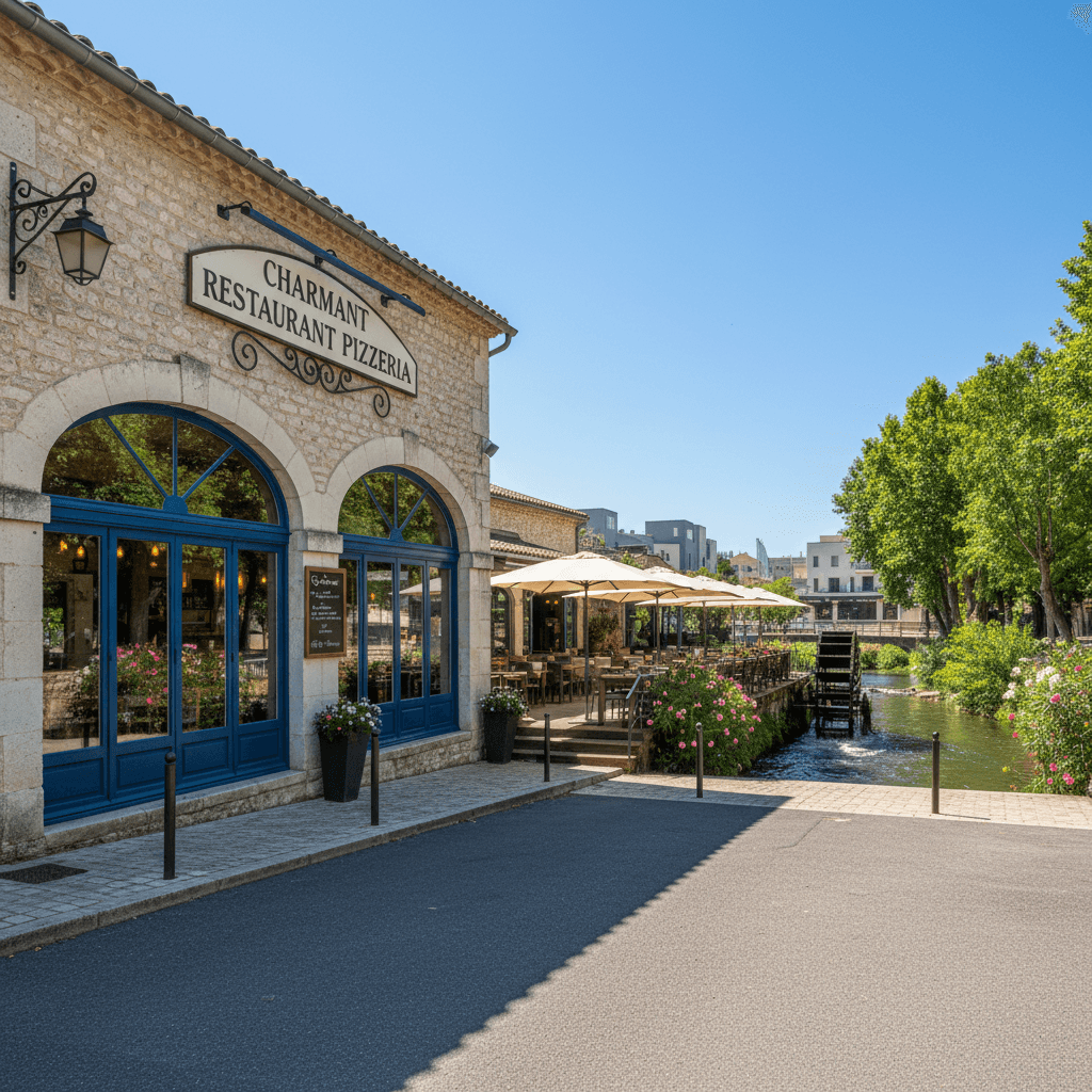 Restaurant à L'Isle-Sur-La-Sorgue : terrasse - licence IV - Image 1