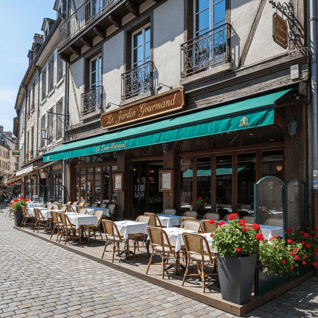 Restaurant à Annecy : terrasse - extraction - Image 1