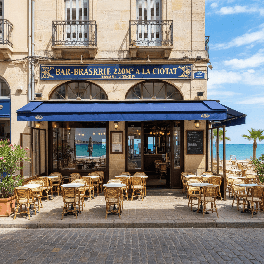 Bar-brasserie 220m² à La Ciotat : terrasse - licence IV - Image 1