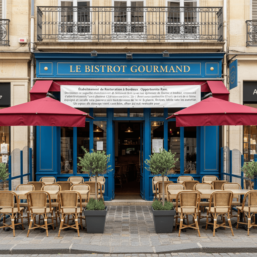 Restaurant 57m² à Bordeaux : terrasse - extraction