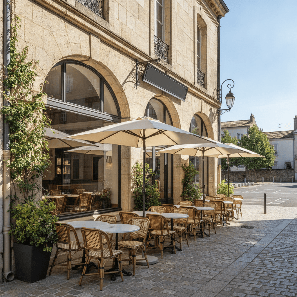 Restaurant à Tours : terrasse - extraction - Image 1