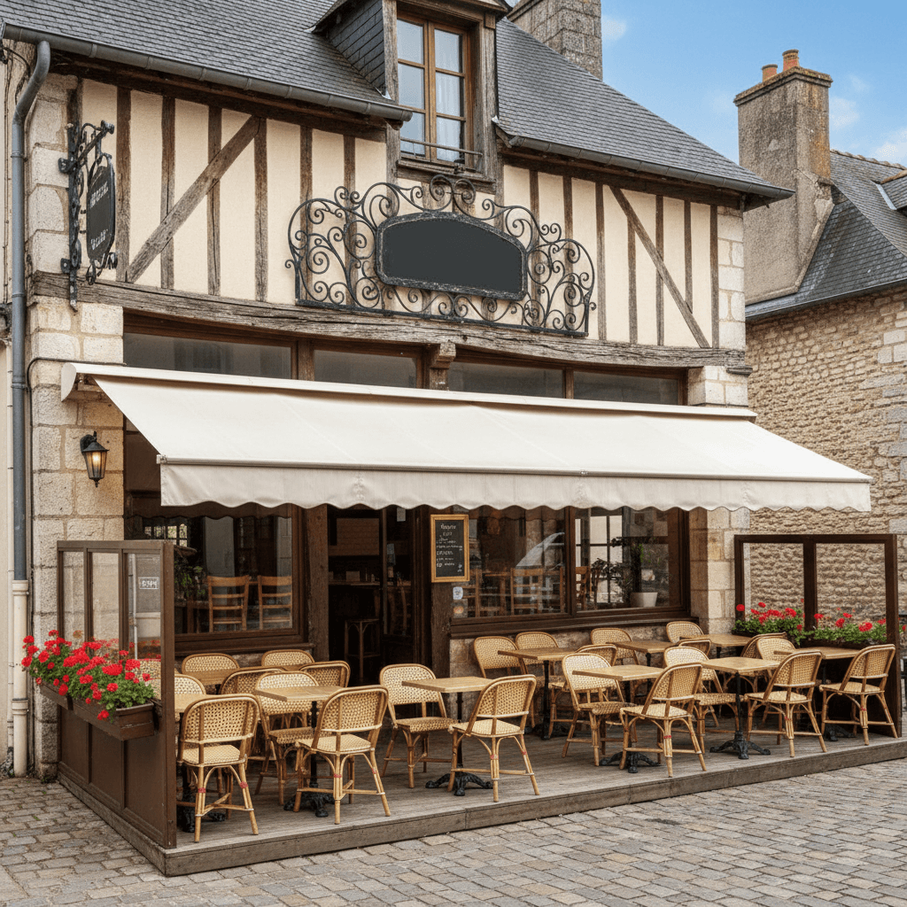 Restaurant 1000m² à Savennes : terrasse - extraction - Image 1