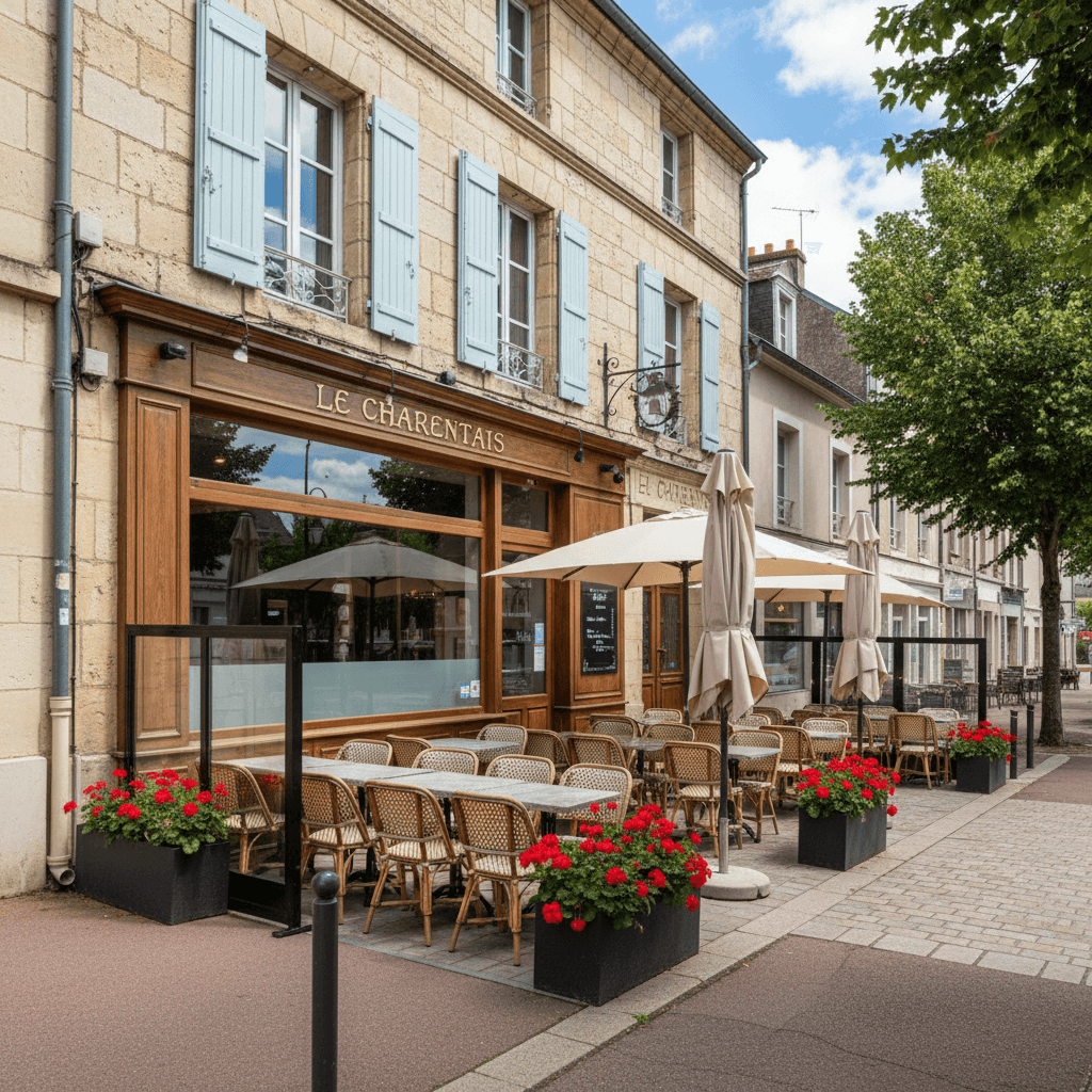 Bar-brasserie 350m² à Saintes : terrasse - licence IV - Image 1