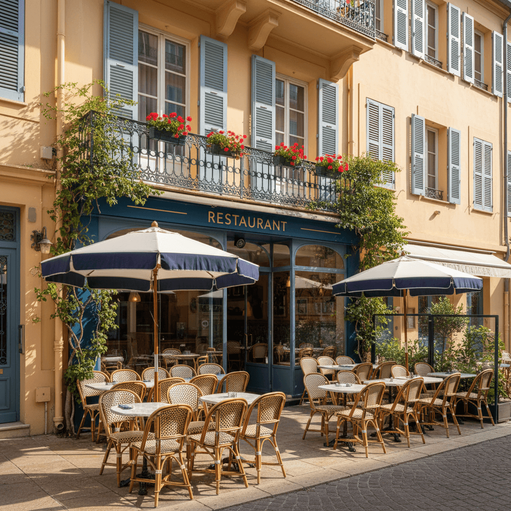 Restaurant 77m² à Nice : terrasse - licence IV