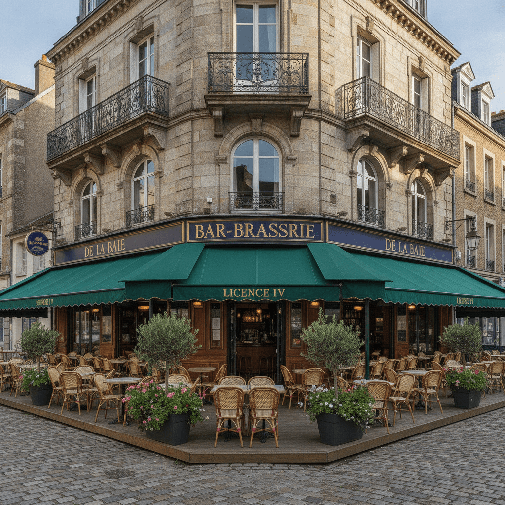 Bar-brasserie à Saint-Brieuc : terrasse - licence IV - Image 1