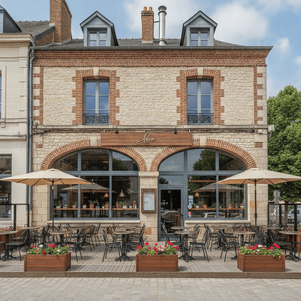 Fast-food à Arras : terrasse - extraction - Image 1