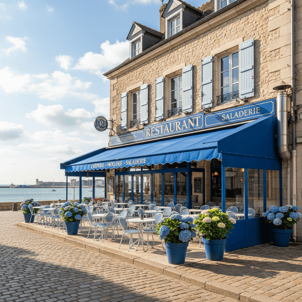 Restaurant à La Rochelle : terrasse - extraction - Image 1
