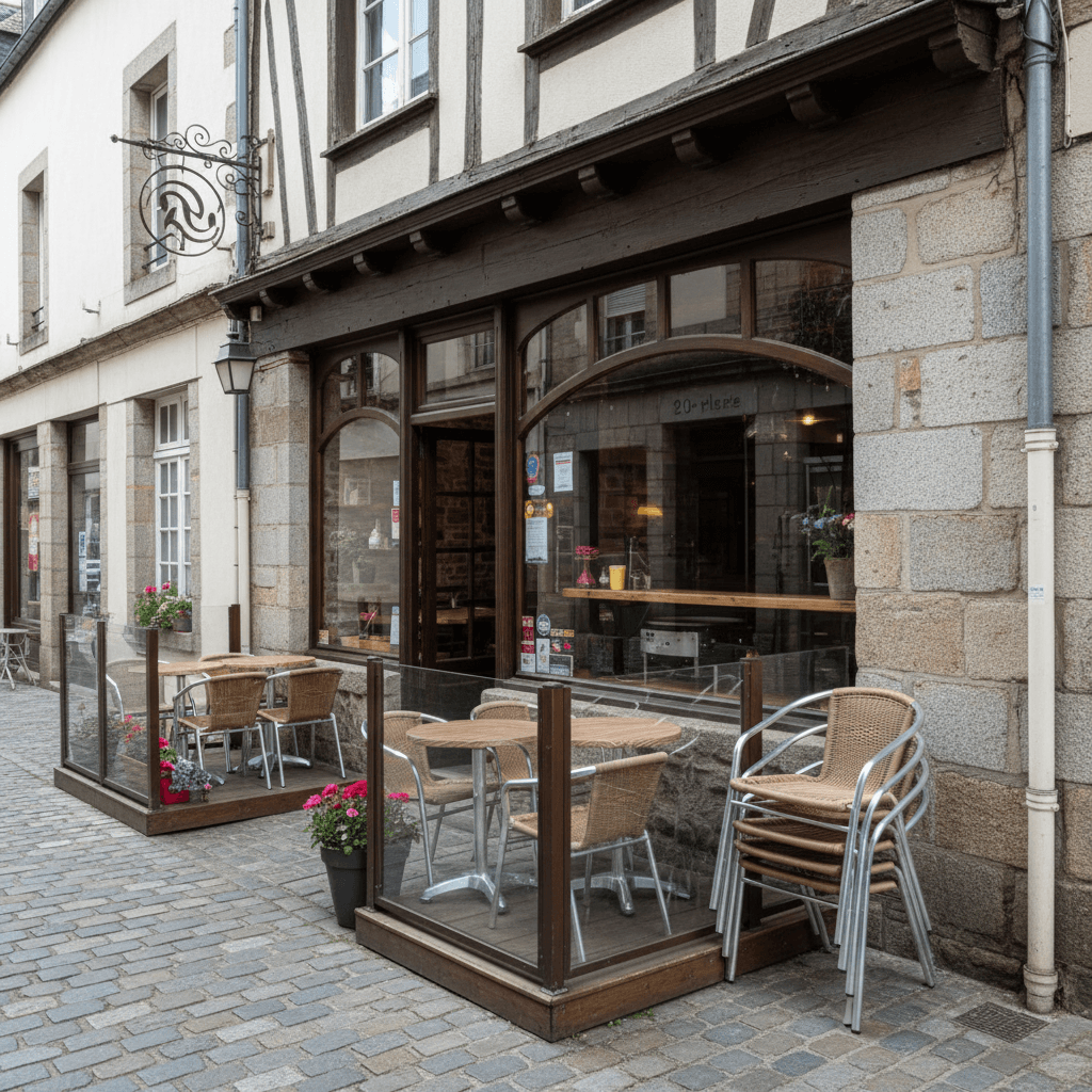 Restaurant 200m² à Quimper : terrasse - climatisation - Image 1