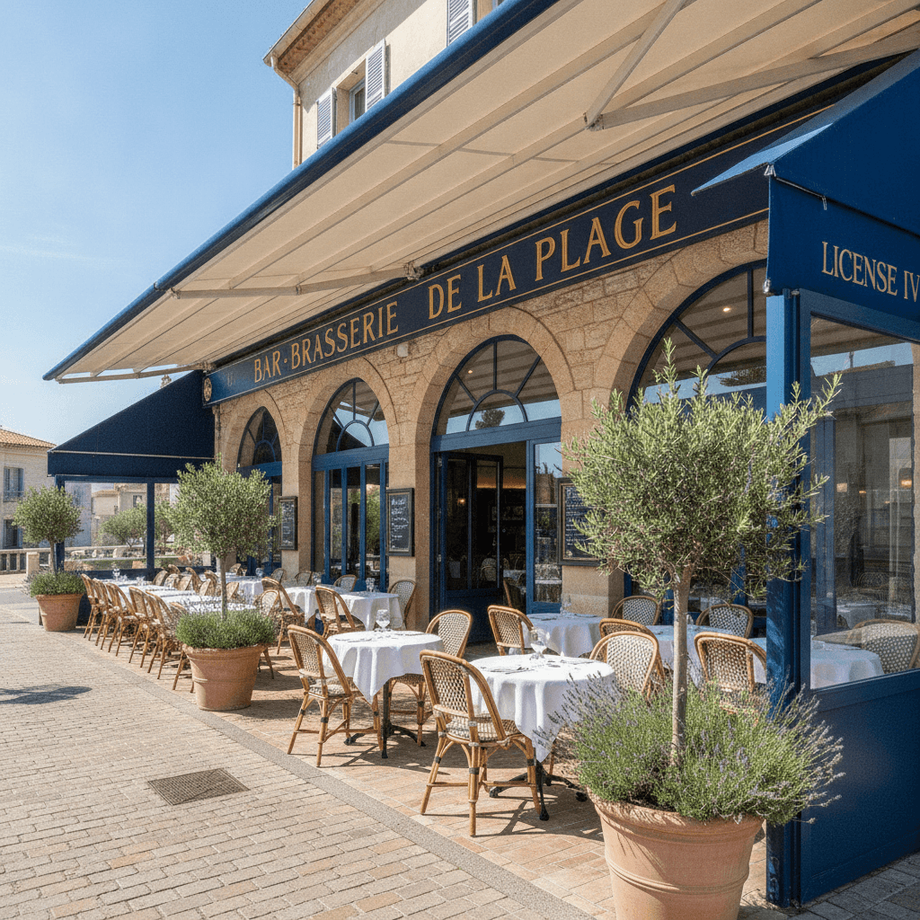 Bar-brasserie 230m² à Sainte-Maxime : terrasse - licence IV - Image 1