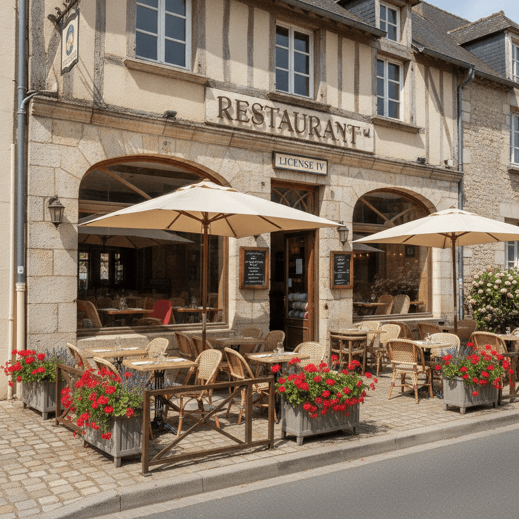 Restaurant à Tamerville : terrasse - licence IV - Image 1