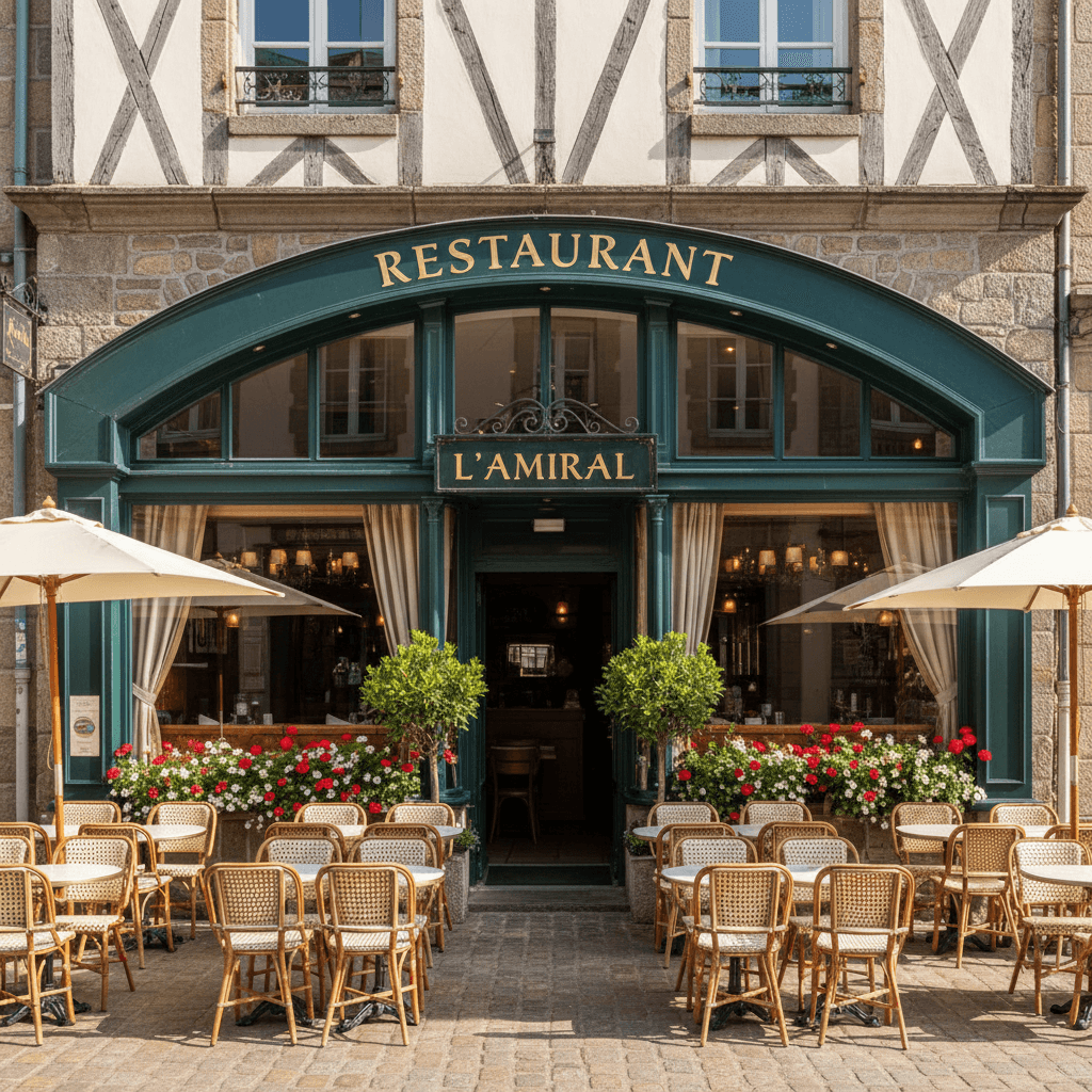 Restaurant à Vannes : terrasse - extraction - Image 1