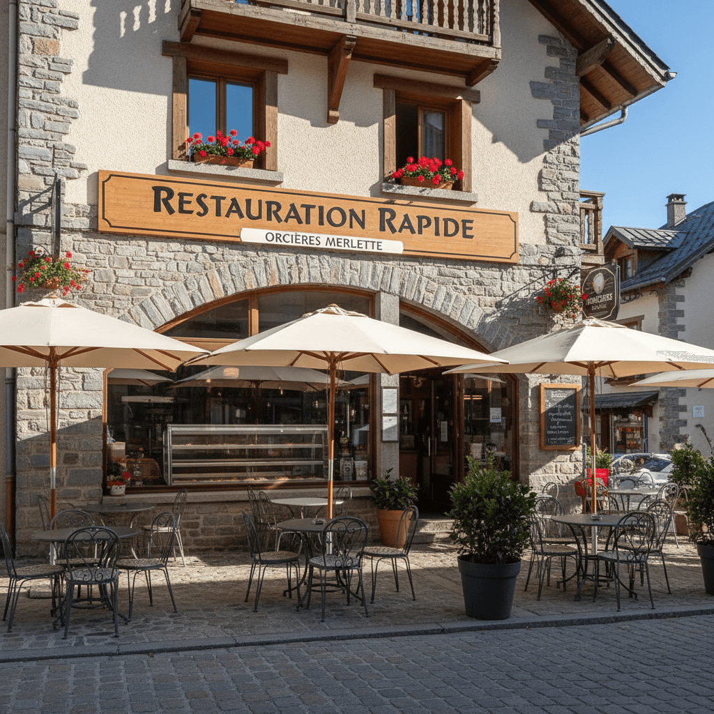 Fast-food 190m² à Orcières : terrasse - licence IV - Image 1