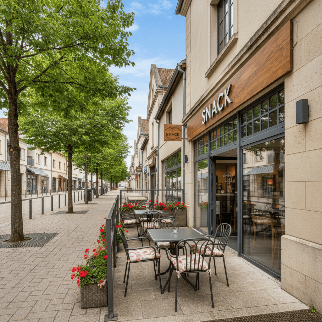 Snack 58m² à Ambérieu-En-Bugey : terrasse - cuisine équipée - Image 1