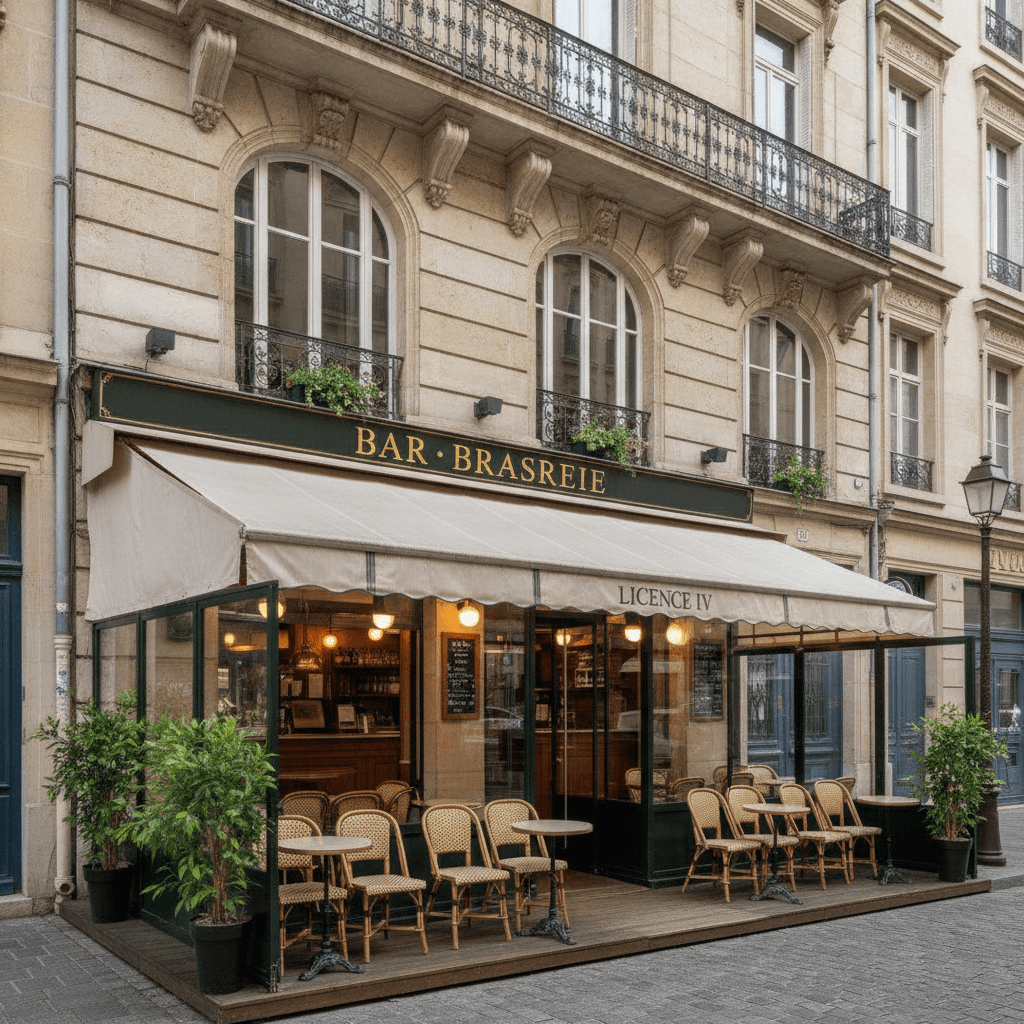 Bar-brasserie 85m² à Lyon : terrasse - licence IV