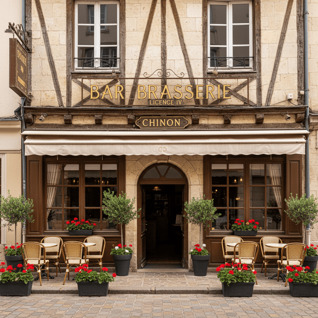 Bar-brasserie 80m² à Chinon : terrasse - licence IV - Image 1
