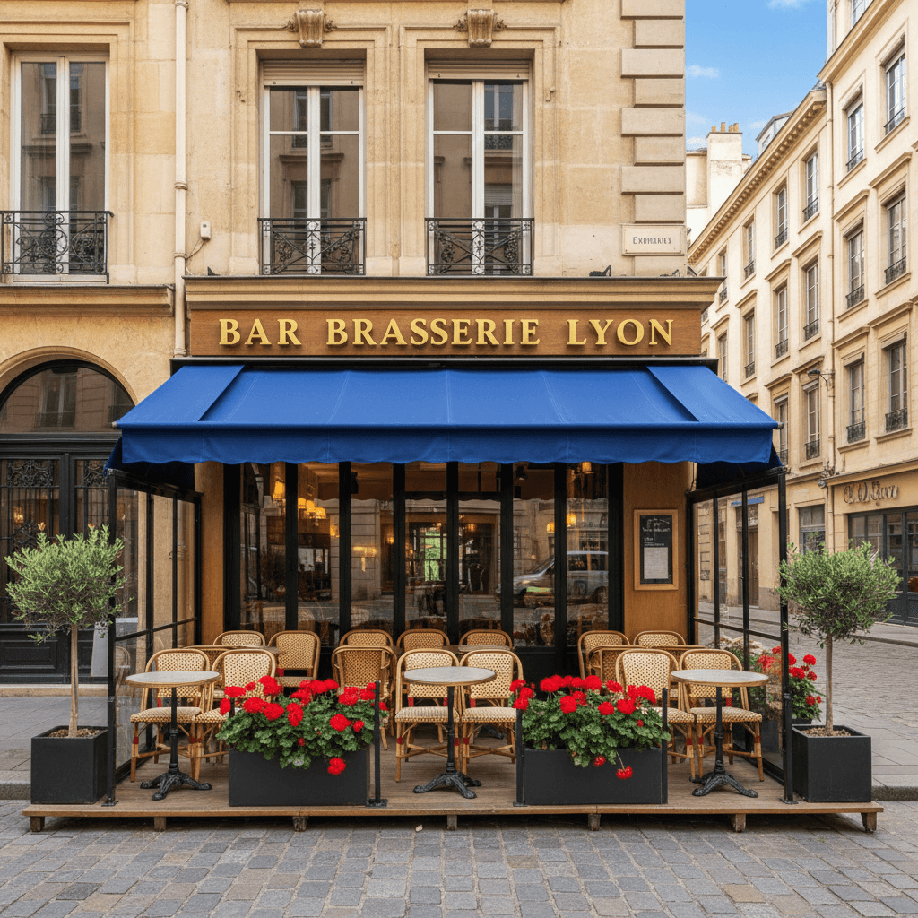 Bar-brasserie 171m² à Lyon : terrasse - licence IV